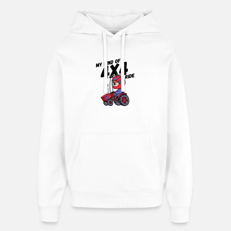 Nutzfahrzeug Traktor Statement Landleben Jungbauer - Oversized Unisex Hoodie von Stanley/Stella - Weiß