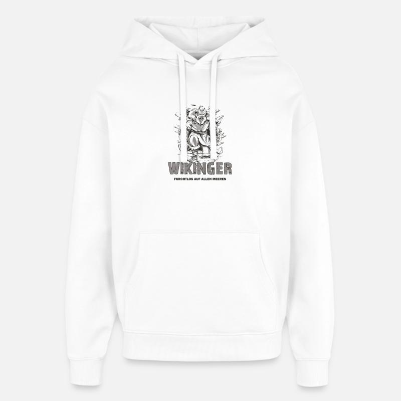 Wikinger Design - Oversized Unisex Hoodie von Stanley/Stella - Weiß