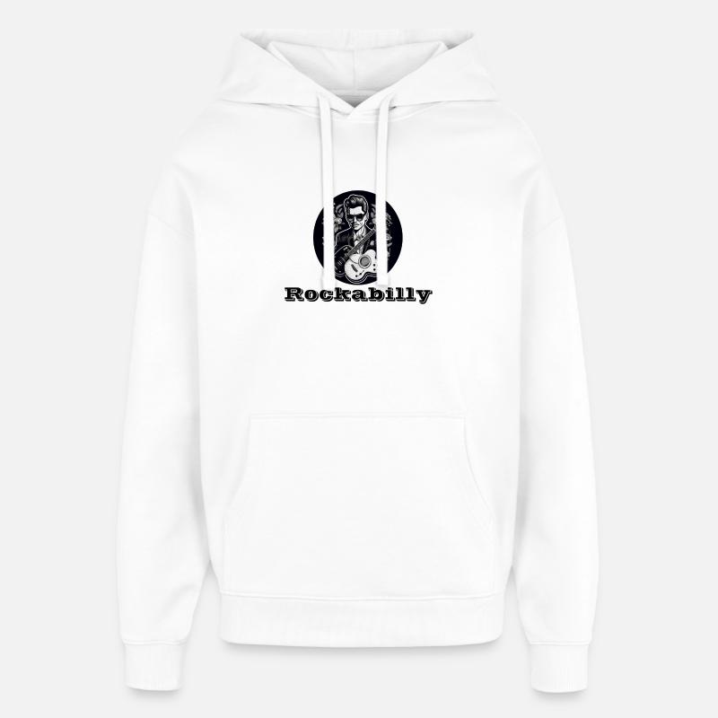 Rockabilly - Sweat à capuche unisexe Stanley/Stella Oversized - blanc