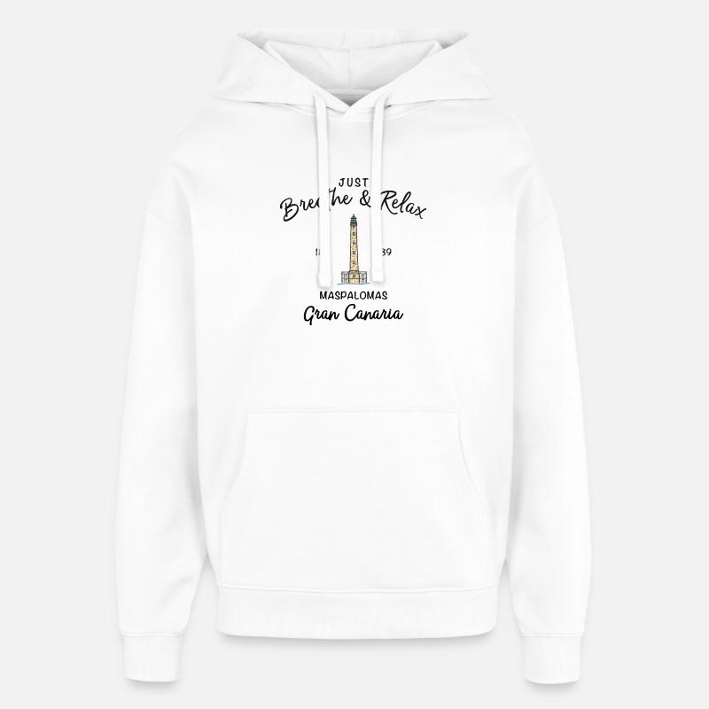 Gran Canaria, Relax, Maspalomas, Espagne - Sweat à capuche unisexe Stanley/Stella Oversized - blanc