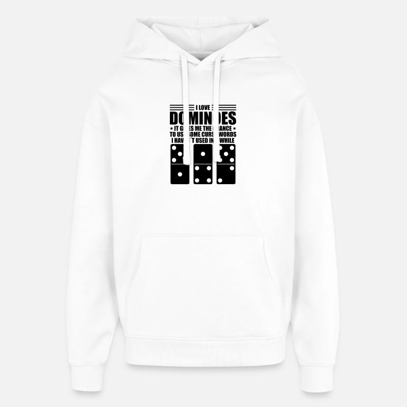 Conception de domino - Sweat à capuche unisexe Stanley/Stella Oversized - blanc