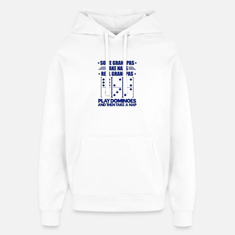 Conception de domino - Sweat à capuche unisexe Stanley/Stella Oversized - blanc