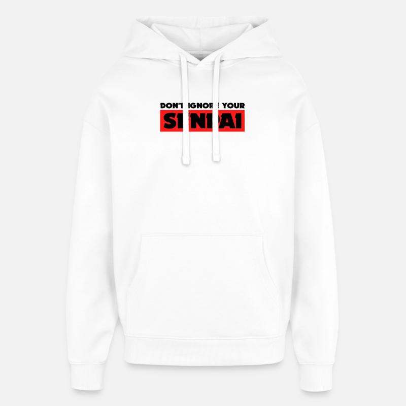 Anime Senpai Manga Déclaration Animation Mangastyle - Sweat à capuche unisexe Stanley/Stella Oversized - blanc