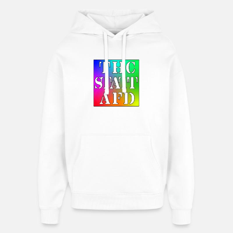 THC STATT AFD - Oversized Unisex Hoodie von Stanley/Stella - Weiß