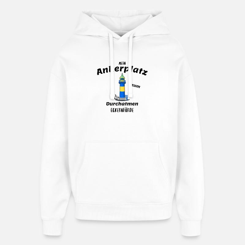 Alter Leuchtturm Eckernförde, Ankerplatz - Oversized Unisex Hoodie von Stanley/Stella - Weiß