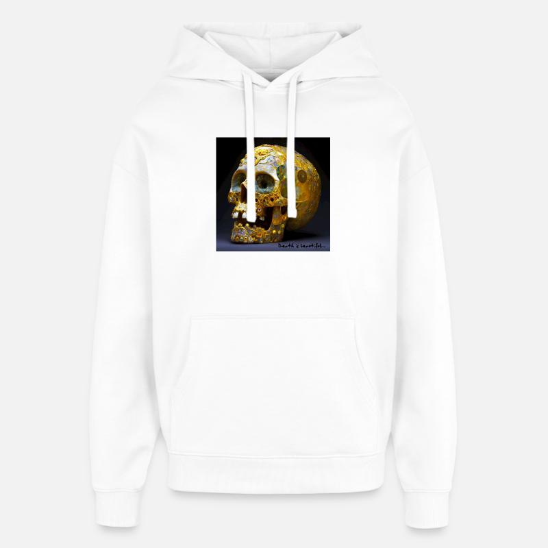 Death is beautiful 01 - Sweat à capuche unisexe Stanley/Stella Oversized - blanc