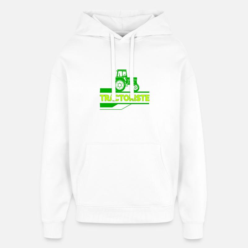 Tractoriste - Sweat à capuche unisexe Stanley/Stella Oversized - blanc