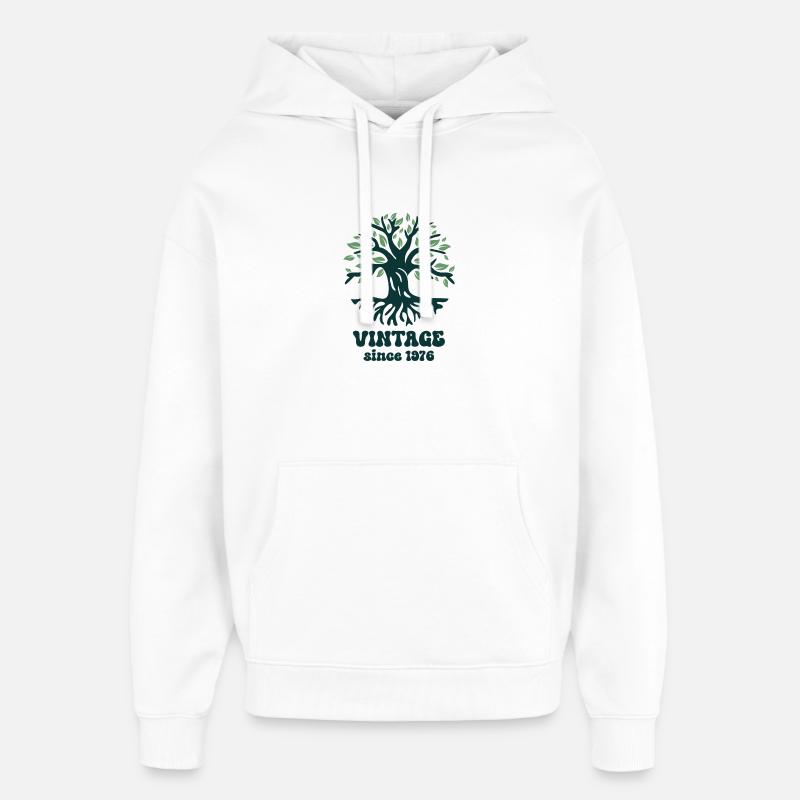 Millésime 1976 - Sweat à capuche unisexe Stanley/Stella Oversized - blanc