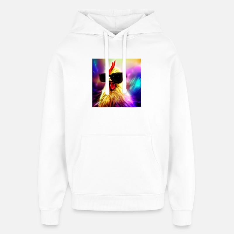 Fancy Chicken II - Oversized Unisex Hoodie von Stanley/Stella - Weiß