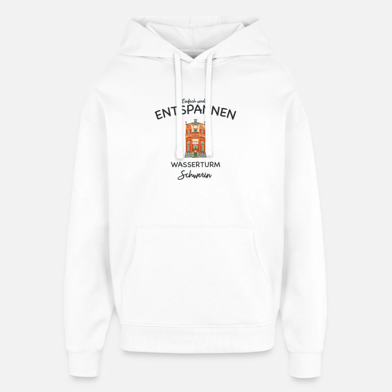 Schwerin, Wasserturm Weinberg, einfach Entspannen - Oversized Unisex Hoodie von Stanley/Stella - Weiß