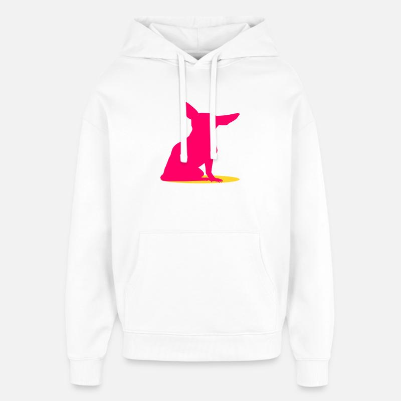 Chihuahua Chiens ROSE - Sweat à capuche unisexe Stanley/Stella Oversized - blanc