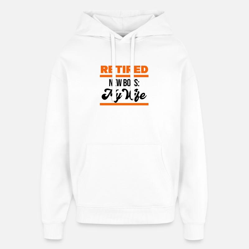 Déclaration de retraite Retraité Carrière d’aîné - Sweat à capuche unisexe Stanley/Stella Oversized - blanc