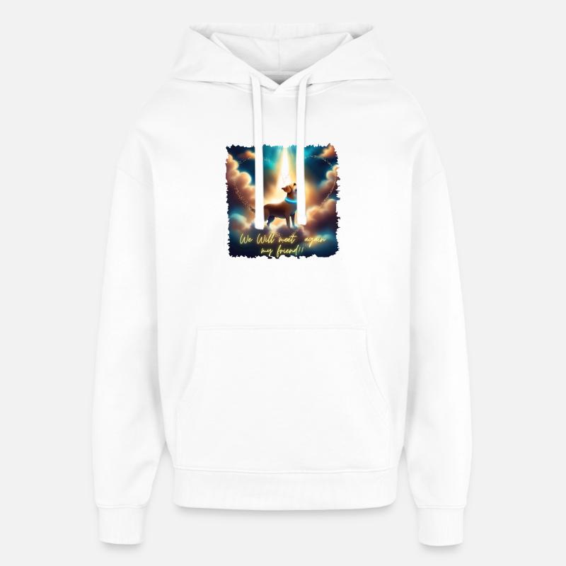 We will meet again!! - Oversized Unisex Hoodie by Stanley/Stella - white