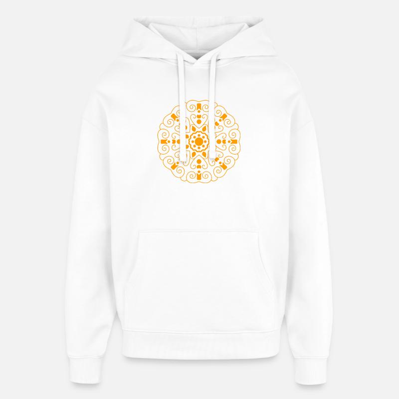 Mandala Élégance Ornementale - Sweat à capuche unisexe Stanley/Stella Oversized - blanc