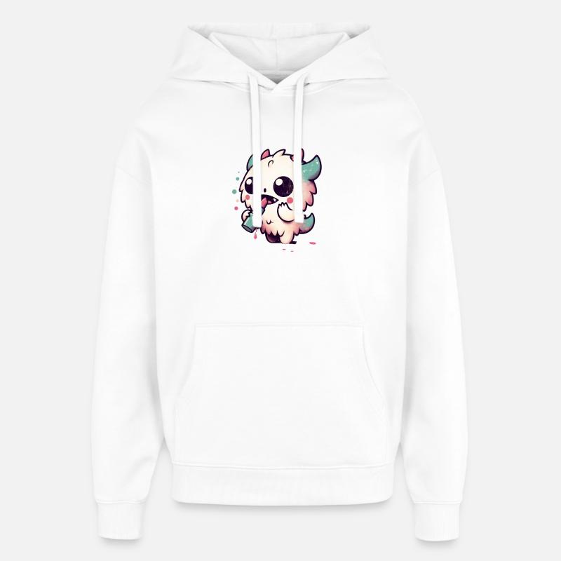 Maquillage et monstres - Sweat à capuche unisexe Stanley/Stella Oversized - blanc