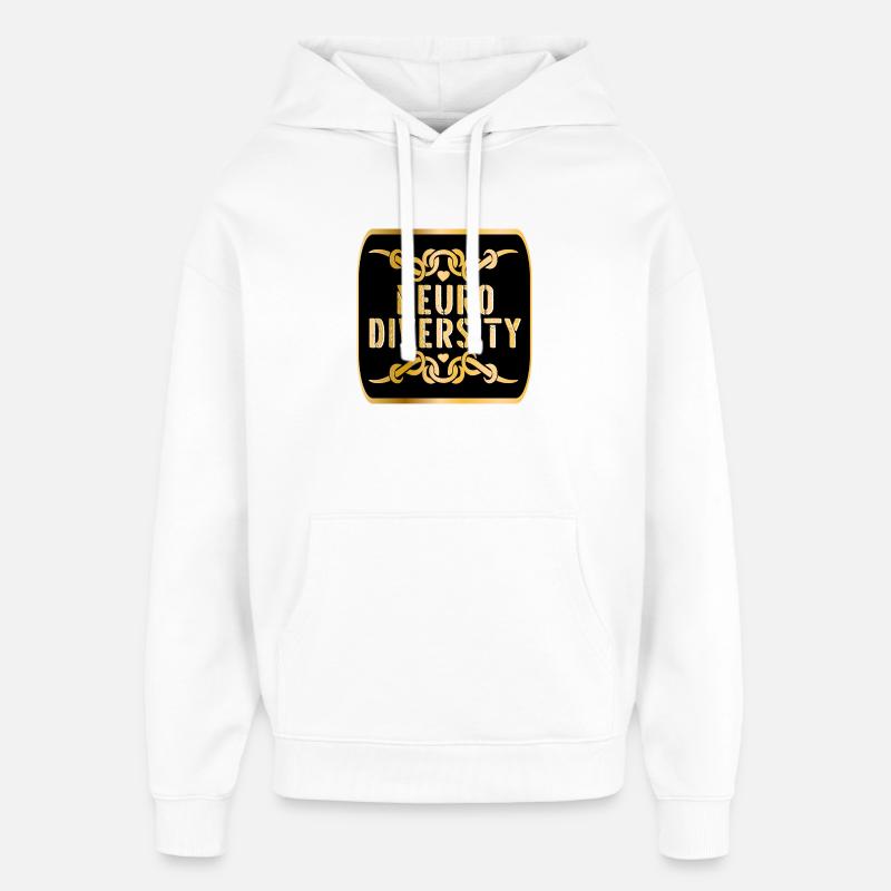 NEURODIVERSITÉ - Sweat à capuche unisexe Stanley/Stella Oversized - blanc