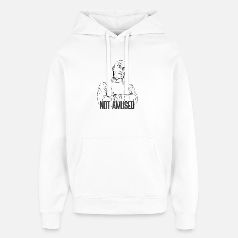 Pas amusé – Déclaration sarcastique - Sweat à capuche unisexe Stanley/Stella Oversized - blanc