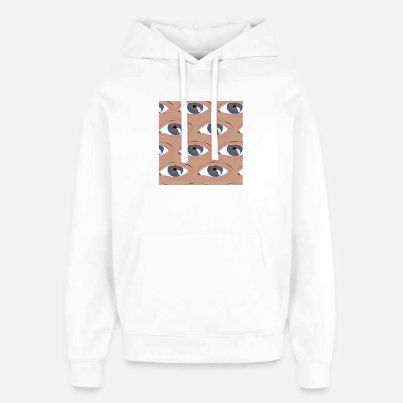 Die Augen aufgereiht - Oversized Unisex Hoodie von Stanley/Stella - Weiß