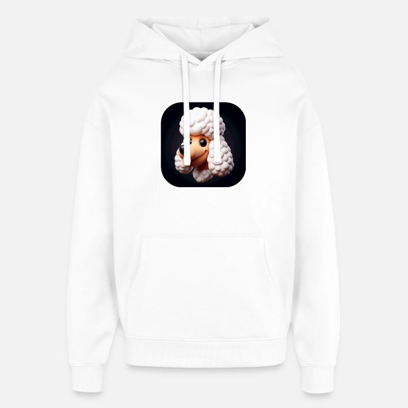 Chien caniche comique - Sweat à capuche unisexe Stanley/Stella Oversized - blanc