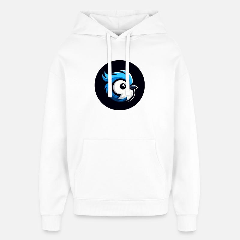 Comic Meise Vogel - Oversized Unisex Hoodie von Stanley/Stella - Weiß