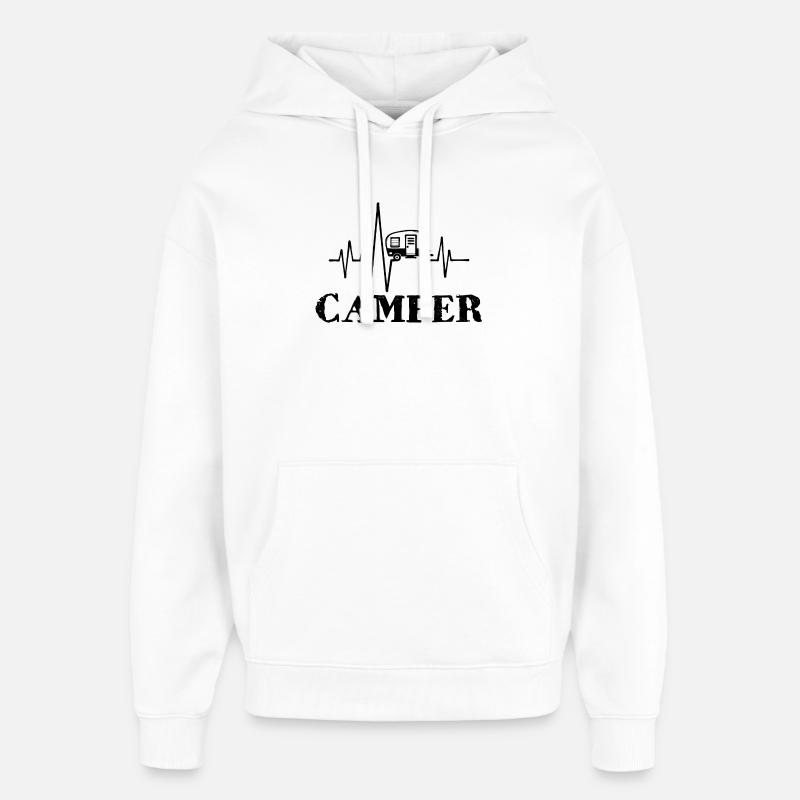 Camper Camping Dire Caravane Vacances Relax - Sweat à capuche unisexe Stanley/Stella Oversized - blanc