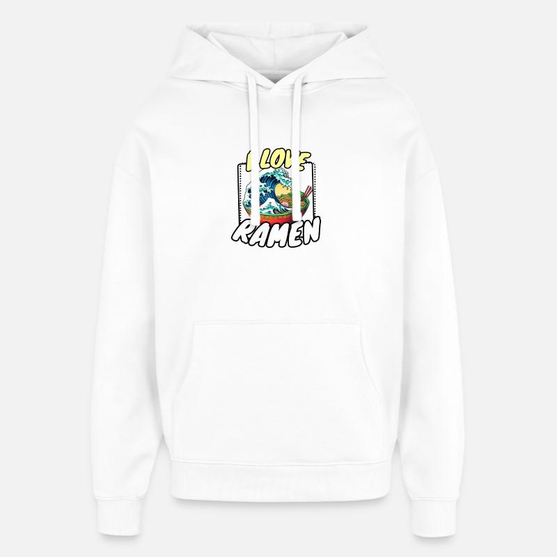 J’adore RAMEN - Sweat à capuche unisexe Stanley/Stella Oversized - blanc