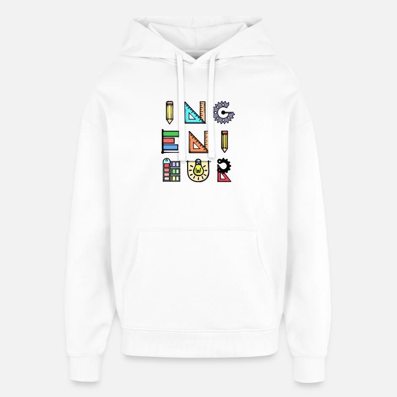Ingénieur Emploi Dire Profession Superviseur Carrière - Sweat à capuche unisexe Stanley/Stella Oversized - blanc