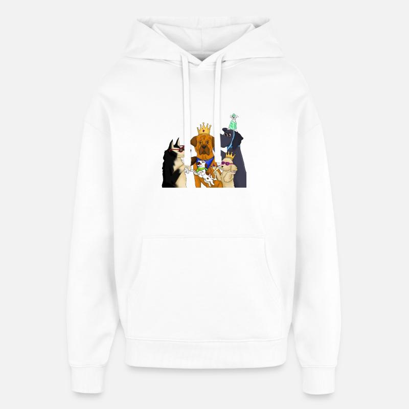 CHIENS VIP - Sweat à capuche unisexe Stanley/Stella Oversized - blanc
