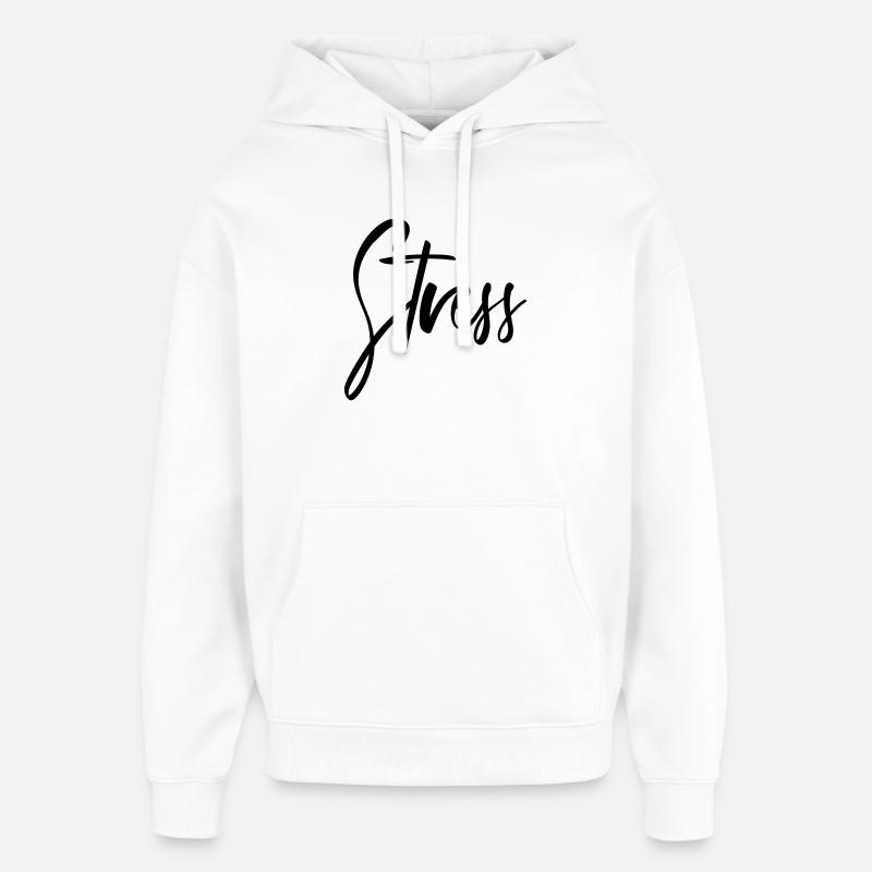 Stress - Oversized Unisex Hoodie von Stanley/Stella - Weiß