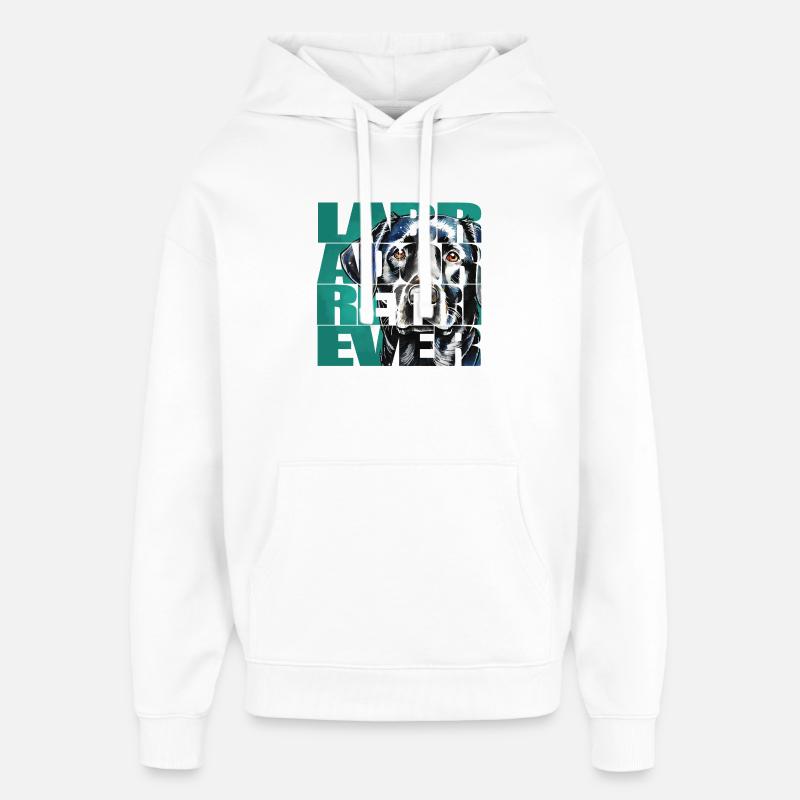 Labrador Retriever Portrait - Sweat à capuche unisexe Stanley/Stella Oversized - blanc