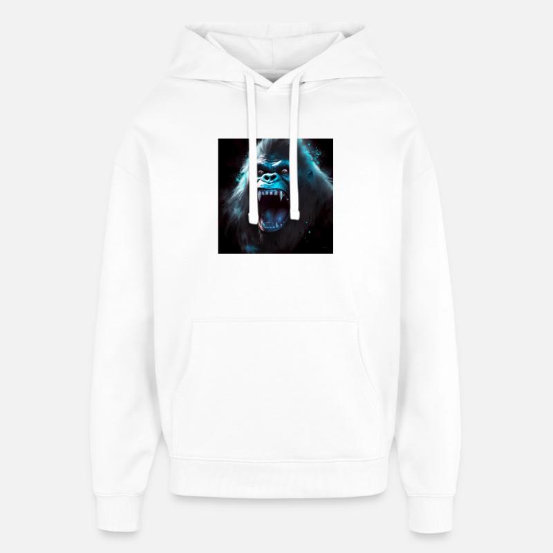Gorilla 06 - Oversized Unisex Hoodie von Stanley/Stella - Weiß