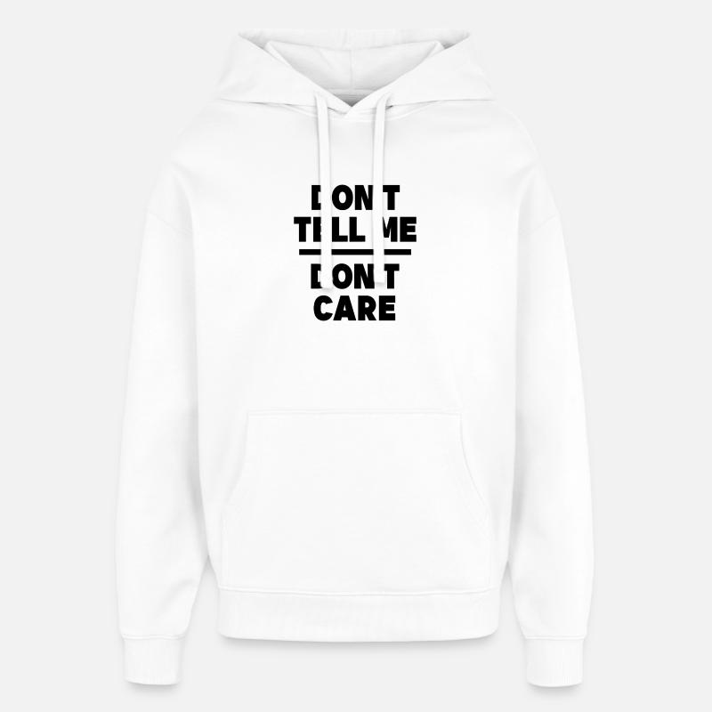 Je m’en fous Statement Chill - Sweat à capuche unisexe Stanley/Stella Oversized - blanc