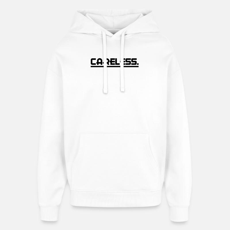 Je m’en fiche déclaration attitude indifférente - Sweat à capuche unisexe Stanley/Stella Oversized - blanc