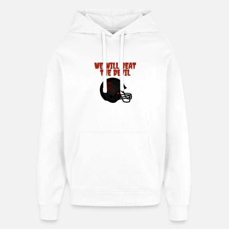 Message de motivation sombre avec crâne - Sweat à capuche unisexe Stanley/Stella Oversized - blanc