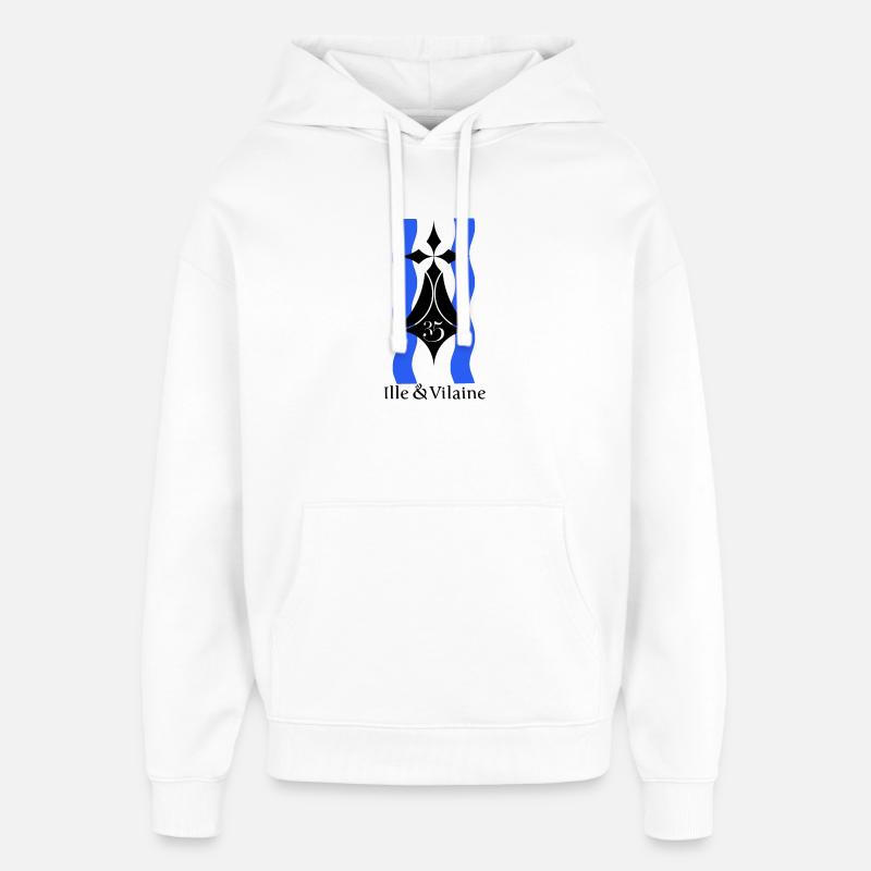 Ille et vilaine - Sweat à capuche unisexe Stanley/Stella Oversized - blanc