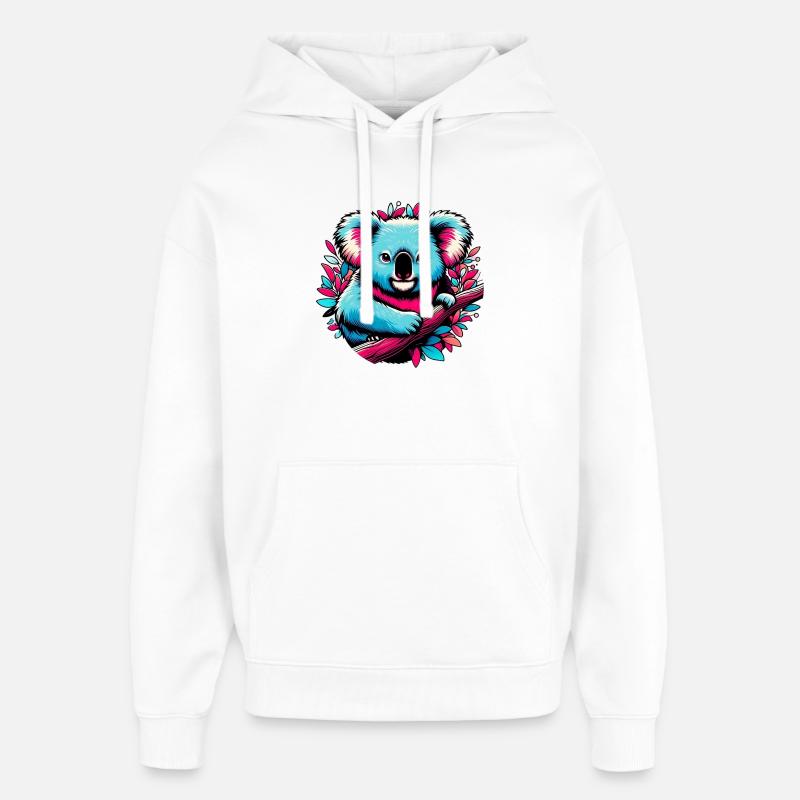 Koala - Sweat à capuche unisexe Stanley/Stella Oversized - blanc