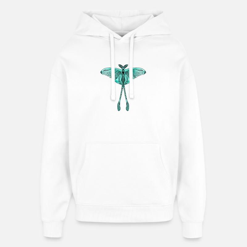 Chinesische Mondmotte - Luna Moon Moth - Oversized Unisex Hoodie von Stanley/Stella - Weiß