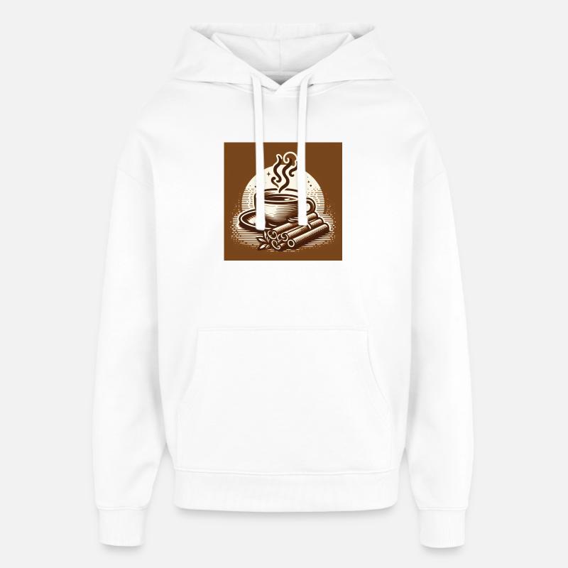 L’heure du thé - Sweat à capuche unisexe Stanley/Stella Oversized - blanc