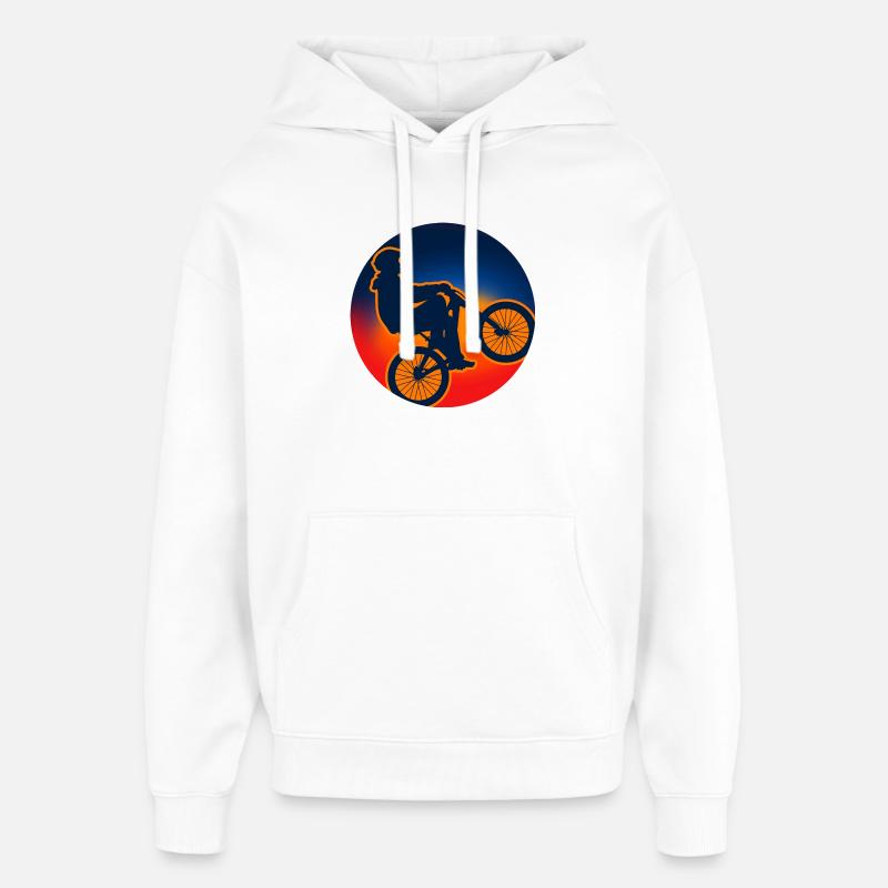 Vélo VTT Cyclisme Cadeau - Sweat à capuche unisexe Stanley/Stella Oversized - blanc