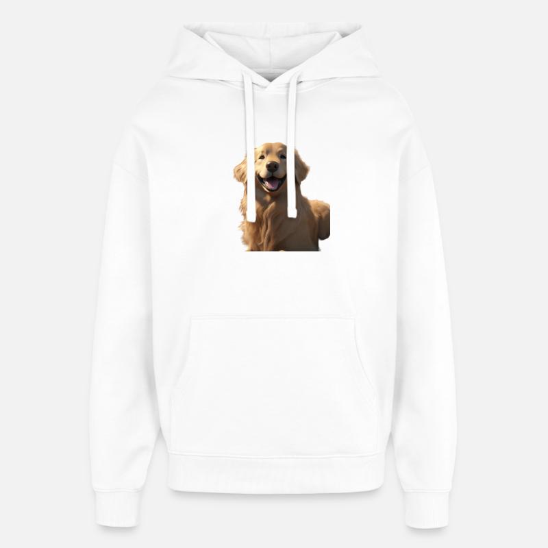 Golden retriever - Sweat à capuche unisexe Stanley/Stella Oversized - blanc