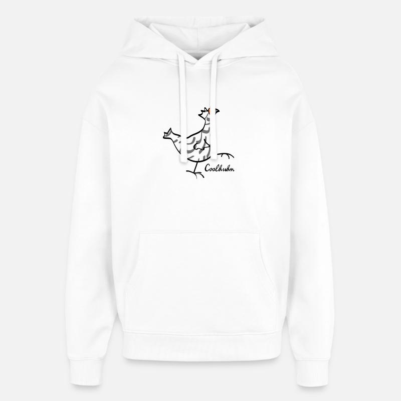 RIKELS Poulet frais - Sweat à capuche unisexe Stanley/Stella Oversized - blanc