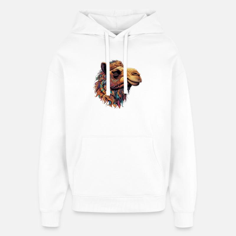 Kamel - Oversized Unisex Hoodie von Stanley/Stella - Weiß