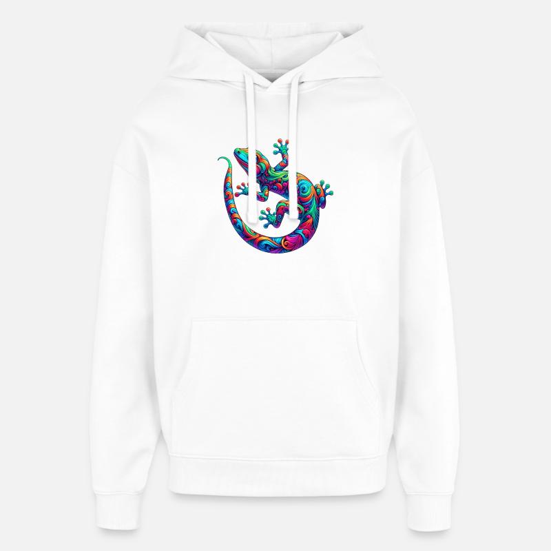 Gecko - Sweat à capuche unisexe Stanley/Stella Oversized - blanc