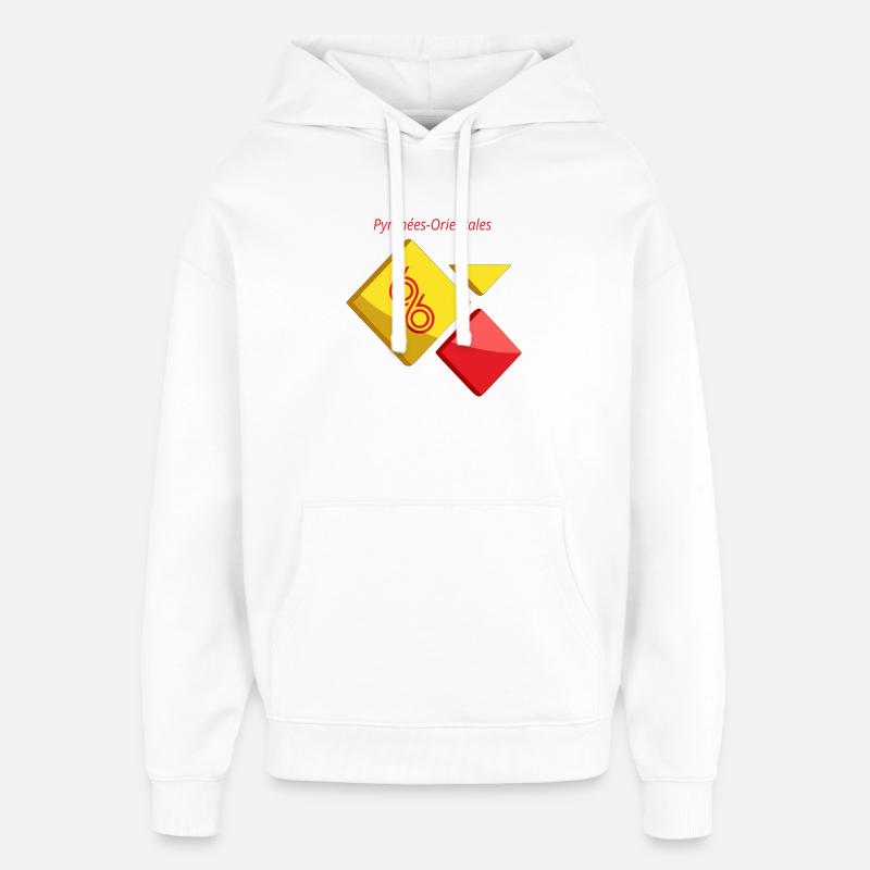 Pyrénées-Orientales - Sweat à capuche unisexe Stanley/Stella Oversized - blanc