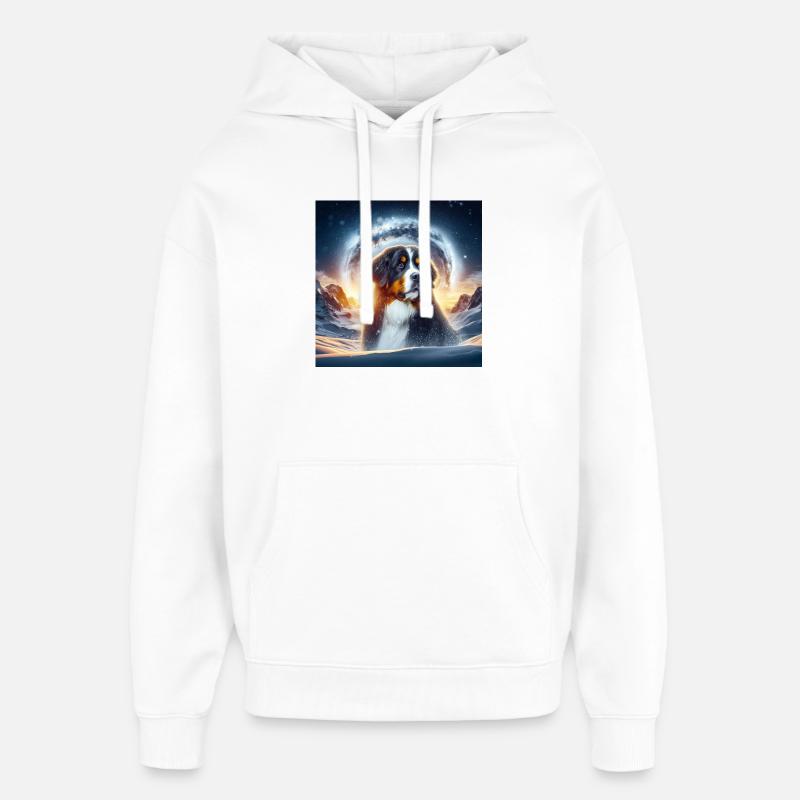 Bouvier bernois - Sweat à capuche unisexe Stanley/Stella Oversized - blanc