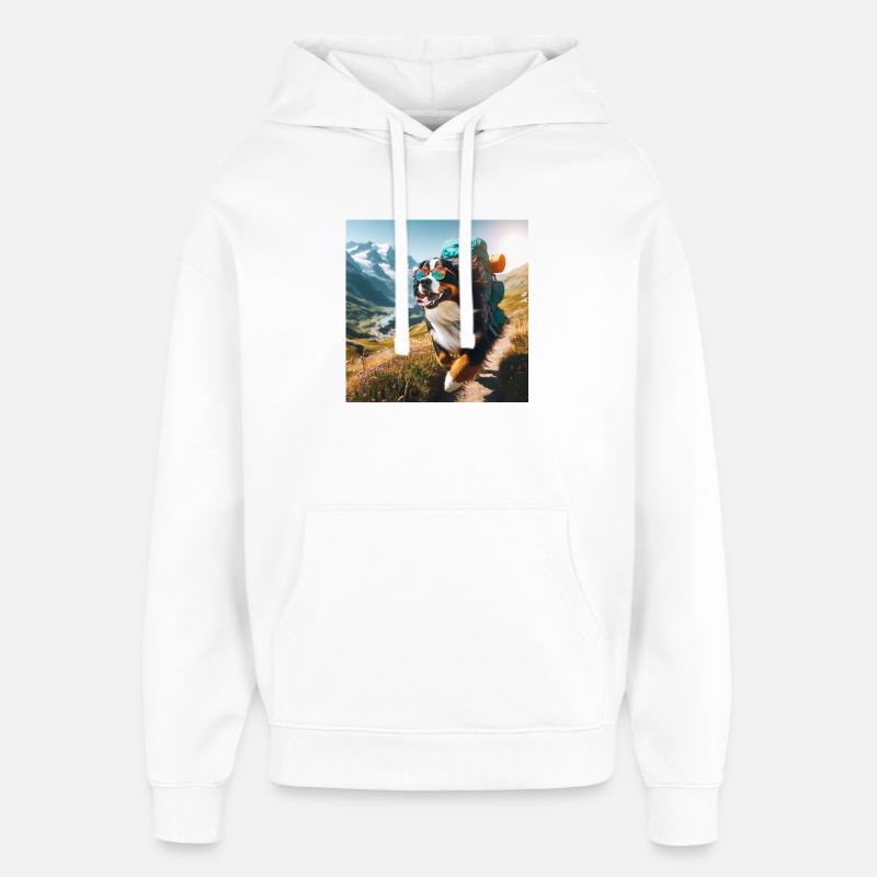 Bouvier bernois - Sweat à capuche unisexe Stanley/Stella Oversized - blanc