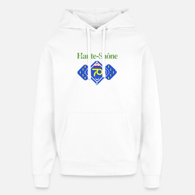 Haute-Saône - Sweat à capuche unisexe Stanley/Stella Oversized - blanc