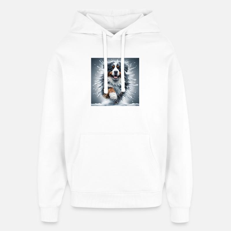 Bouvier bernois - Sweat à capuche unisexe Stanley/Stella Oversized - blanc