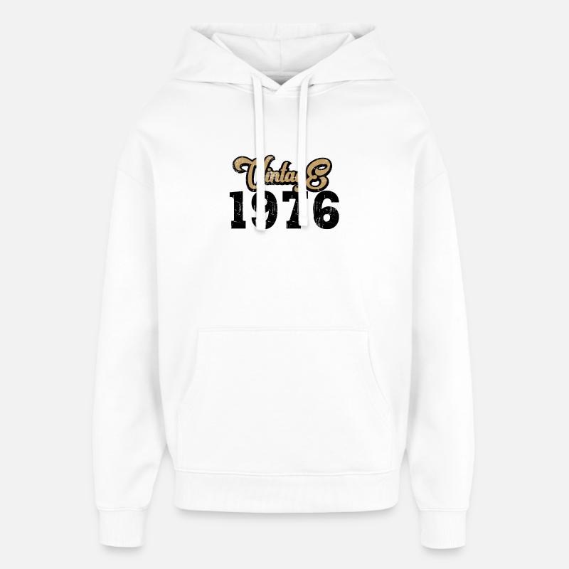 Millésime 1976 - Sweat à capuche unisexe Stanley/Stella Oversized - blanc
