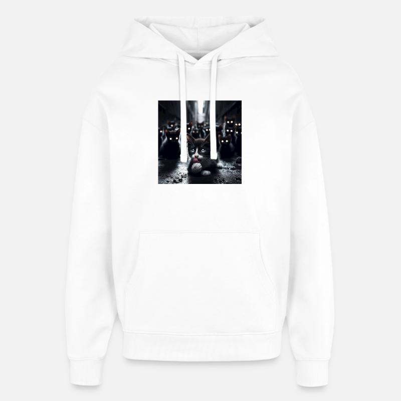 Chatons errants - Sweat à capuche unisexe Stanley/Stella Oversized - blanc